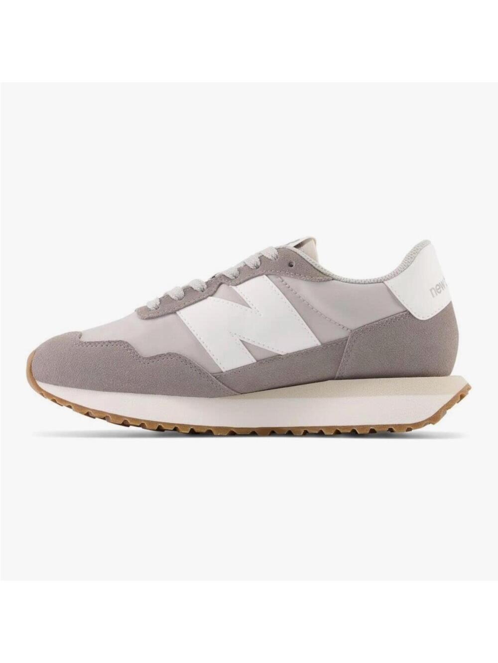 New Balance Suede and Mesh Gray Sneakers